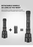 Lampe torche tactique puissante 450000 LM 10 km, rechargeable par USB, XHP90 30W 1500m 2-1, lanterne de chasse