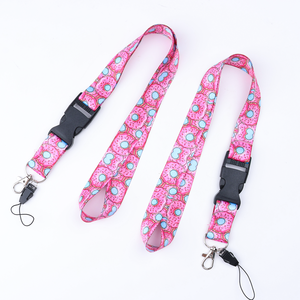 Lanière personnalisée en polyester coloré pour <span class=keywords><strong>la</strong></span> mode et <span class=keywords><strong>la</strong></span> beauté, avec logo par sublimation, sangle de cou réglable et <span class=keywords><strong>boucle</strong></span> de sécurité détachable – Direct Usine - Product Image 2