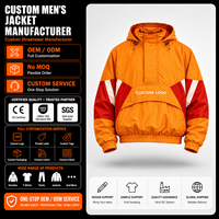 Vestes à capuche rétro pour hommes, style vintage années 90, vêtements de sport, coupe-vent à demi-zip avec blocs de couleur