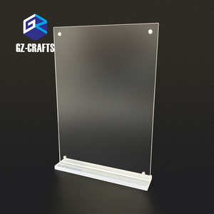 حامل من القائمة من الاكريليك الشفاف حامل لافتات مغناطيسي من الاكريليك على شكل حرف T حامل إطار من الاكريليك - Product Image 4