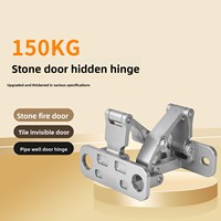 Charnière dissimulée pour porte en pierre, capacité de charge 150 kg, en acier inoxydable, invisible, ignifuge, avec amortisseur hydraulique