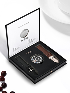 Coffret cadeau TOMI, montre à quartz minimaliste pour homme, alliage, verre acrylique, luxe, polyvalente, double bracelet amovible, montre TM03 - Product Image 1