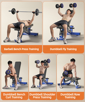 Banc de musculation professionnel réglable multifonctionnel, banc de fitness pour exercices de musculation et entraînement de force