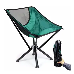 OEM Factory Foldable Quick Open Cliq Chair Aluminum Folding Beach Chair Fishing Backpacking Beach Camping Moon Chair