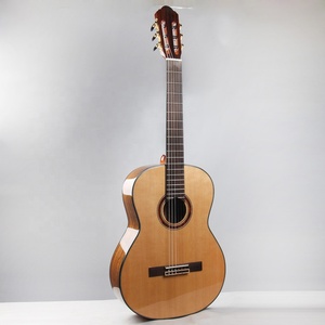 Nouvelle vente, fabricant chinois, OEM, guitare classique de taille standard de 39 pouces, table en épicéa massif, fond en noyer, prix bas, vente en gros - Product Image 2