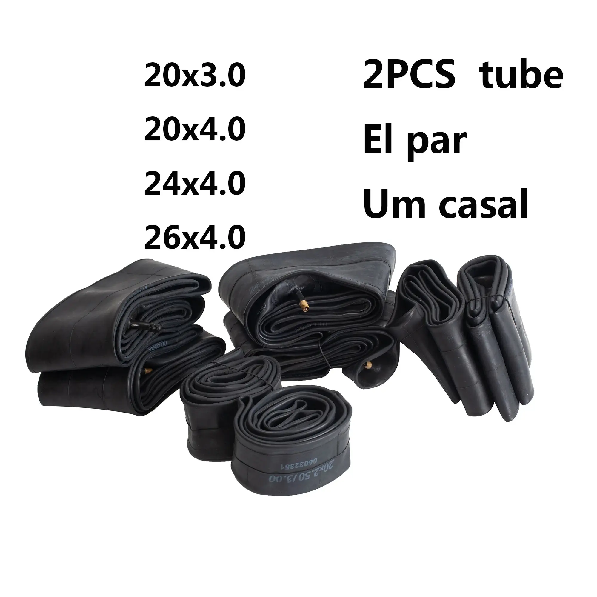 Fat Bicycle Tube 20 X 3.0 20x4.0 24x4.0 26x4.0 Bike Inner Tube For Snowmobiles Bicycles ATVs Black Tyre