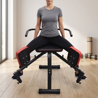 Appareil d'abduction de la hanche réglable, entraîneur de cuisses, appareil d'exercice des fessiers, équipement de gym à domicile pliable