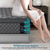 Matelas en mousse à mémoire de forme hybride Queen Confort respirant Mousse de soutien à haute densité Soulagement de la pression Utilisation écologique de l'hôtel 10 ans