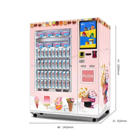 Distributeur automatique combiné avec écran tactile 21,5 pouces, SDK personnalisable, couleur au choix, disponible 24h/24 et 7j/7, pour la vente de nourriture, de boissons, de cartes, de billets et d'articles de détail
