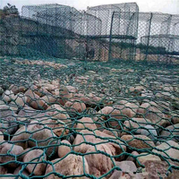 Grillage gabion hexagonal en PVC robuste, anti-corrosion, pour la régulation des rivières, soudé et plié, longue durée de vie