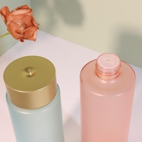 Bouteille de toner facial en plastique givré de grand volume de luxe de 300ml 200ml avec bouchons à vis pour emballage cosmétique