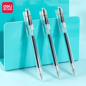 Deli A623 Gel Ink <b>Pen</b> 0.5mm Black Quick Dry Reinforced Needle Tip School Office Use - Product Image 2