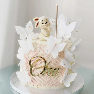 Decorazioni per Torta in Acrilico 'Happy Birthday' per Bambini e Bambine, Topper Dorato per Primo Compleanno, Decorazione per Torte di Festa di Compleanno - Product Image 4