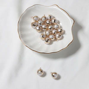 Accesorios para Pendientes colgantes Diy de 11-12mm, perlas redondas Edison sueltas, doradas, naturales, de agua dulce, Edison - Product Image 4