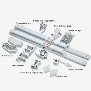 Ngoài trời dù để che nắng có thể thu vào mái hiên phụ tùng Bán buôn giá gấp cánh tay nhôm mái hiên thành phần phần mái hiên bộ phận cánh tay - Product Image 3