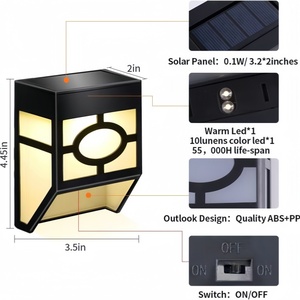 Nhiều màu nhỏ LED năng lượng mặt trời đèn sân vườn IP44 không thấm nước pin lithium trang trí cho các bước hàng rào boong Patio yard - Product Image 2