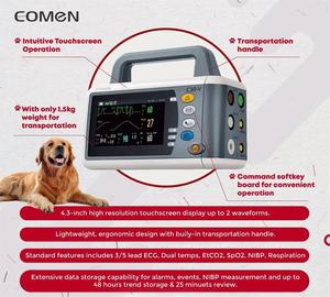 Comen thú y thiết bị đa thông số giao thông vận tải thú y Màn hình C30-V cầm tay Vital Signs <span class=keywords><strong>Monitor</strong></span> - Product Image 6