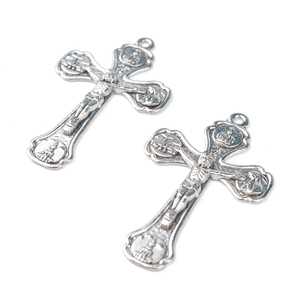 Haute qualité jésus <span class=keywords><strong>Christ</strong></span> <span class=keywords><strong>croix</strong></span> pendentif religieux alliage métal 53*33mm <span class=keywords><strong>croix</strong></span> pour chapelet accessoires - Product Image 3