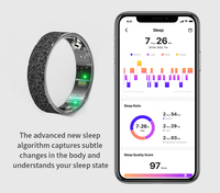 V3 Anneau intelligent givré transfrontalier Style simple Bracelet de couple Fréquence cardiaque Oxygène sanguin Sommeil Détecteur d'humeur Contrôle par application Android