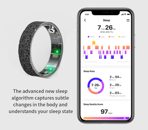 V3 Anneau intelligent givré transfrontalier Style simple Bracelet <span class=keywords><strong>de</strong></span> couple Fréquence cardiaque Oxygène sanguin Sommeil Détecteur d'humeur Contrô<span class=keywords><strong>le</strong></span> par application Android - Product Image 5