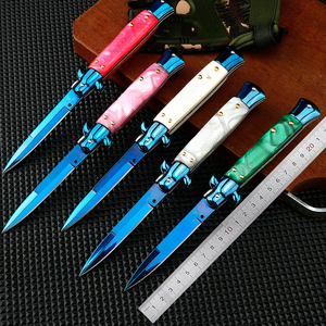 Cross-border Hot-selling High Hardness Sharp Mafia Italian AKC Outdoor Folding Knife Camping Survival Portable Tactical Knife - Product Image 6