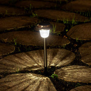 Lámpara Solar de Jardín de Acero Inoxidable, Luz LED para Camino de Jardín, Resistente al Agua, Independiente - Product Image 1