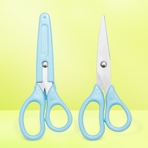 Blue Household Scissors Small Craft Student Use Office Scissors 0103 - Product Image 1