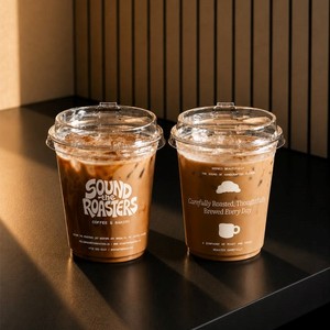 Vasos de Plástico Transparente para Café Helado con Tapas de Domo, Vasos para Bebidas Frías para Cafeterías, Tiendas de Té de Burbujas y Comida para Llevar - Product Image 6