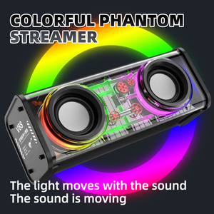 Altavoz Bluetooth V8 con Carcasa Transparente, Audio Dual de Bajos de 2.5 Pulgadas, Luz RGB Colorida, 360 °   Altavoz Portátil con Subwoofer Envolvente - Product Image 5