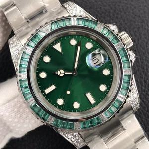 Sang trọng kim cương màu xanh lá cây ma tấn công gây sốc: Đá quý hàng đầu của ngành công nghiệp khảm nghề thủ công, huyền thoại màu xanh lá cây ma Đồng hồ nam - Product Image 1