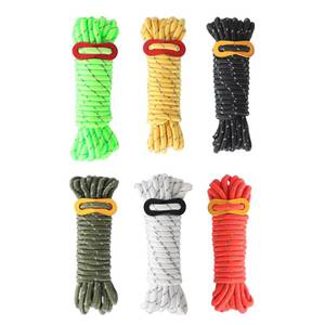 4mm 4m Thick Reflective Polyester Outdoor Camping Gear Windproof Pulley Free Construction Rope Tensioner Climbing 1L Capacity - Product Image 1
