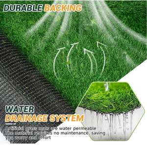 Gazon artificiel 2,0 m de large, rouleau de pelouse en polyéthylène vert, aménagement paysager de jardin, installation facile, style moderne, emballage de 20 m² - Product Image 6