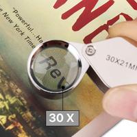 Wholesales 10x21mm Glass Jeweler Loupe Loop Eye Magnifier Magnifying Glasses Metal Body Silver