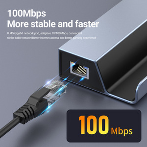 Station d'accueil USB-C 6 en 1 4K 60Hz 100M Ethernet avec support pour <span class=keywords><strong>Steam</strong></span> <span class=keywords><strong>Deck</strong></span> et autres appareils électroniques - Product Image 3