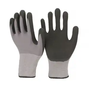 Guanti di rivestimento in Nylon e Spandex calibro 15 di Maxi Flex Ultimate con guanti rivestiti di palma in Nitrile sabbioso