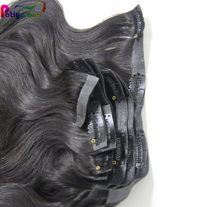Prodotti Dropshipping 2025 capelli cambogiani vergini allineati con cuticole senza soluzione di continuità Clip per il corpo ondulato In estensione capelli umani - Product Image 4
