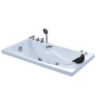 Baignoire à double paroi en acrylique avec jets de massage pour hôtel, appartement, salle de bain