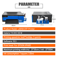 Imprimante DTF A4, machine d'impression DTF, imprimante à tête XP600, imprimante automatique multicolore pour t-shirts, encre DTF pour les petites entreprises
