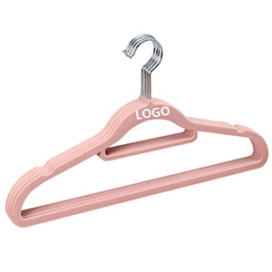 Lot de 30 cintres en velours floqué à un seul niveau, antidérapants et robustes, avec barre <span class=keywords><strong>porte</strong></span>-cravate, pour salle de bain - Product Image 4