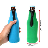 Manchons isolants pour bouteilles de bière en néoprène épais, faits main, imprimés UV, avec ouvre-bouteille intégré, pour l'été, cadeaux promotionnels d'affaires
