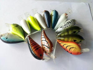 Nông lặn vuông Bill Crankbait Mồi câu cá cho bass Pike câu cá tùy chỉnh làm bằng tay Mồi Câu Cá Crankbait - Product Image 2