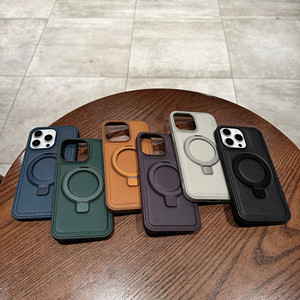 Nouvel Arrivage <span class=keywords><strong>Coque</strong></span> Arrière <span class=keywords><strong>en</strong></span> <span class=keywords><strong>Cuir</strong></span> <span class=keywords><strong>avec</strong></span> Support Anneau Magnétique et Recharge Sans Fil <span class=keywords><strong>pour</strong></span> <span class=keywords><strong>iPhone</strong></span> 16 17 <span class=keywords><strong>Pro</strong></span> Max - Product Image 1