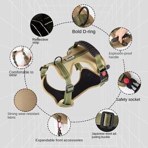 Stok pabrik harnes anjing besar multiwarna tombol nilon tebal antigigit pengikat Anjing mode poliester - Product Image 2