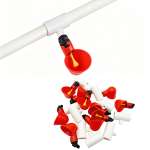 Gobelets d'abreuvement en <span class=keywords><strong>PVC</strong></span> pour volailles, vente en gros, avec kit d'abreuvement automatique en T pour volailles, abreuvoir en <span class=keywords><strong>PVC</strong></span> pour dindes, canards, cailles - Product Image 1