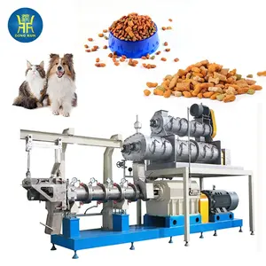 complete factory dry pet dog food 1000kg h extruder production line for dog food manufacturing machine