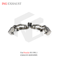 Système d'échappement électronique Catback en acier inoxydable de haute qualité ING avec valve de silencieux pour Porsche 911 991.1, mise à niveau GT3 Diffuser