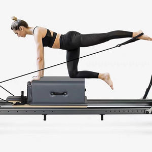 อุปกรณ์พิลาทิส รีฟอร์เมอร์ ทาวเวอร์ ทำจากอะลูมิเนี<span class=keywords><strong>ย</strong></span>ม พร้อมขาปรับระดับได้ สำหรับสตูดิโอพิลาทิส บรรจุในกล่องไม้ - Product Image 3