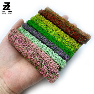 รุ่นจำลองพุ่มไม้พลาสติกขนาดเล็ก ริมฝั่งสีเขียว รั้วหญ้า สำหรับฉากจำลองบนโต๊ะทราย งานแฮนด์เมด DIY - Product Image 2