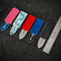 Couteau de poche tactique EDC de haute qualité en acier D2 avec revêtement céramique, mini couteau portable, Dessert Warrior Donut, manche en aluminium