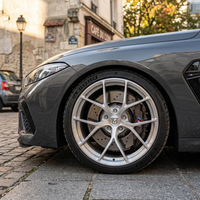 Jantes forgées sur mesure en argent, à 5 branches, de 17 à 24 pouces, 5x112, 5x114.3, 5x120, pour voitures particulières Audi, Mercedes-Benz, BMW